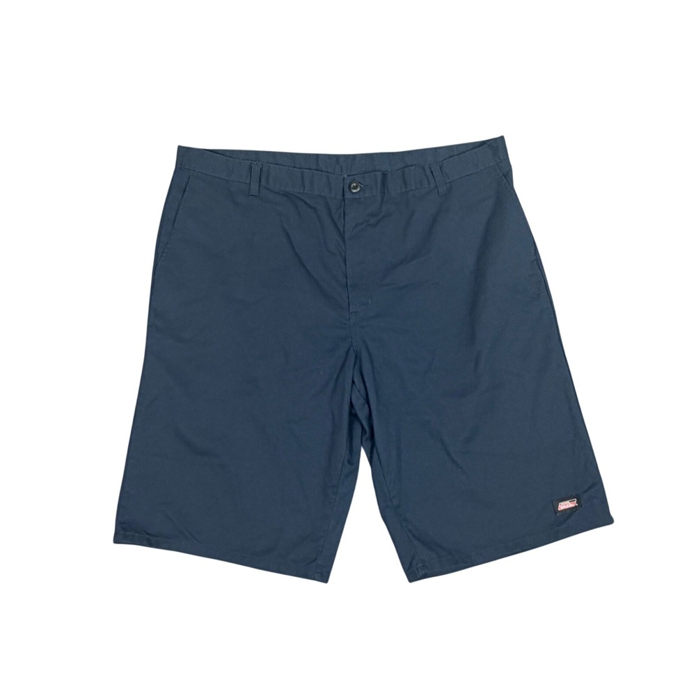 Genuine Dickies Mens Navy Blue Flat Front Work Shorts Size 44 Twill Cargo Pocket